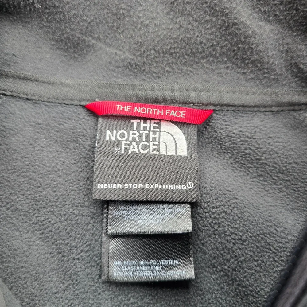 The North Face Cedar Trail Grid Jacket Mens Large Gray Quarter Zip Pullover‎